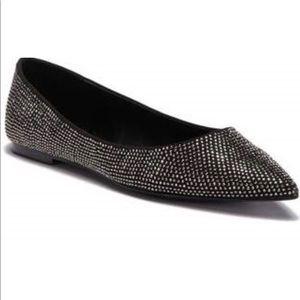 ALDO rhinestone black flats